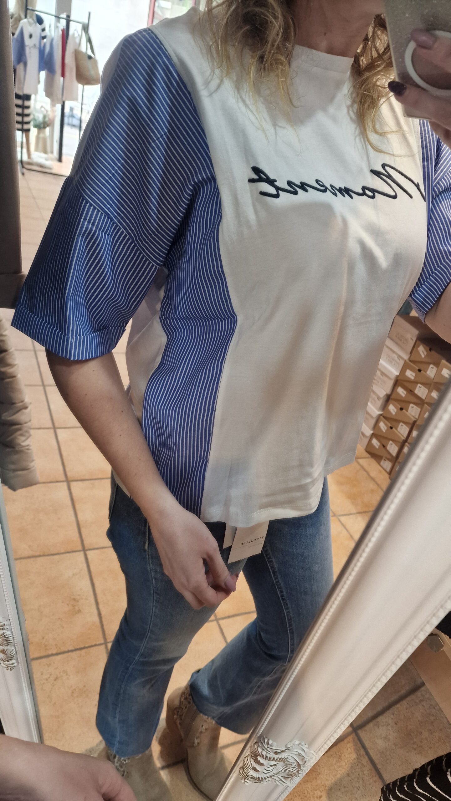 camiseta combinada manga corta camiseta combinada manga corta