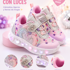 deportivos niÑa con luces