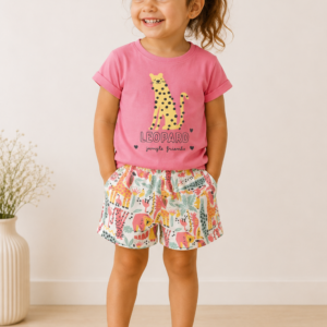 conjunto leopard niÑa rosa